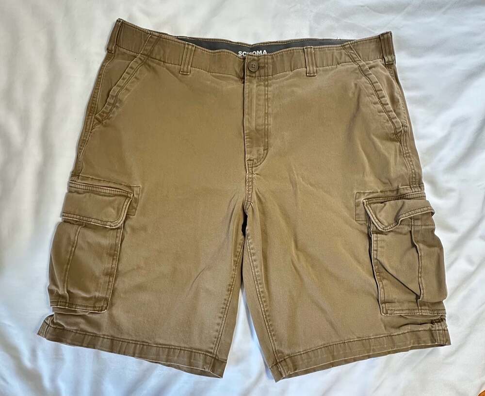 Sonoma Goods For Life Flexwear Men's Brown Cargo Shorts Size 42